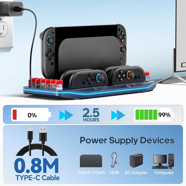 Thumbnail 6 de Switch 2 Ladestation JoyCon 4 in 1