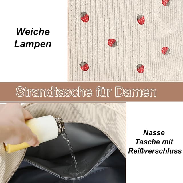 Detalle 1 de LEDAOU Große Strandtasche 45 L