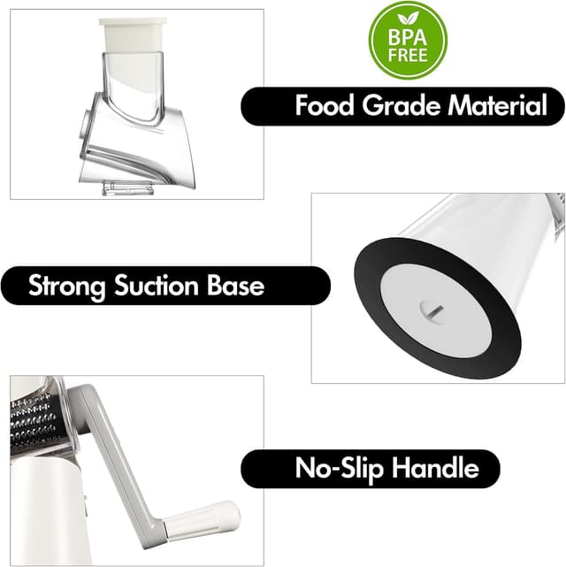 Thumbnail 6 de Ancevsk Rotary Cheese Grater with Handle