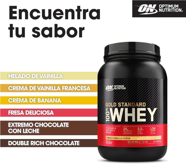 Thumbnail 4 de Optimum Nutrition Gold Standard 100% Whey Crema de Vainilla Francesa 900 g