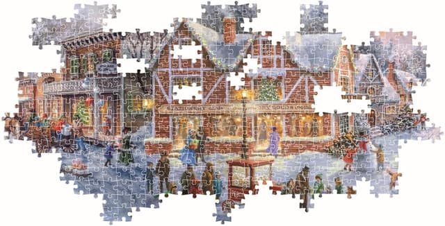 Detalle de Clementoni Compact 1000 pièces Panorama – Préparation pour Noël