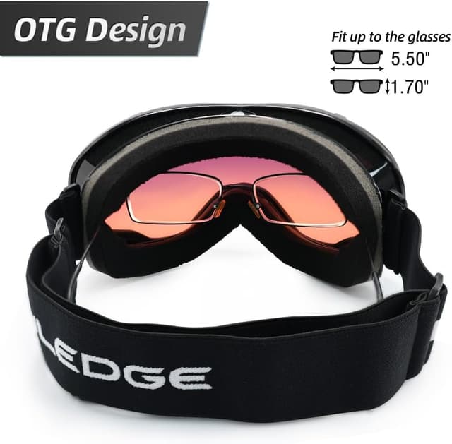 Detalle de Snowledge ski goggles UV400 dual lens