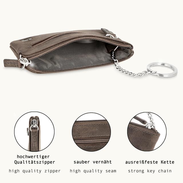 Thumbnail 4 de Echtes Leder Schlüsseltasche 2 Fächer