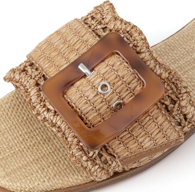 Detalle 1 de Rihero raffia flat sandals for summer