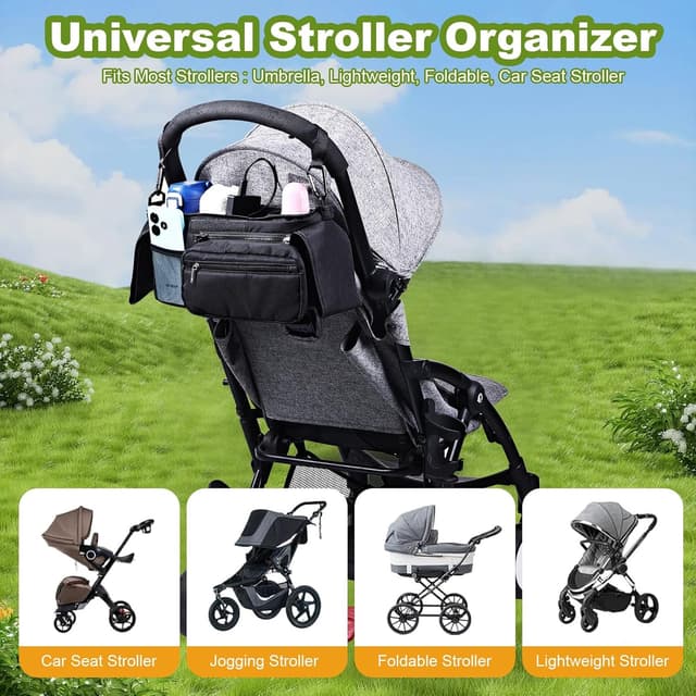 Thumbnail 5 de Hranio Pram Bag Organiser 3 Cup Holders