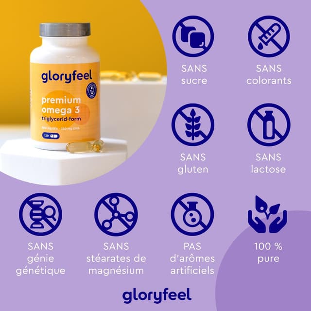 Detalle de Oméga 3 Huile de Poissons Sauvages 500 mg EPA