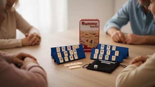 Detalle 2 de Aquamarine Games Travel Rummy 106 fichas 🎲