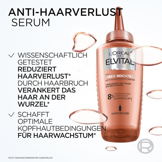 Detalle de L’Oréal Paris Elvital Fiber Booster Anti-Haarverlust-Kopfhaut-Serum (3 x 102 ml)
