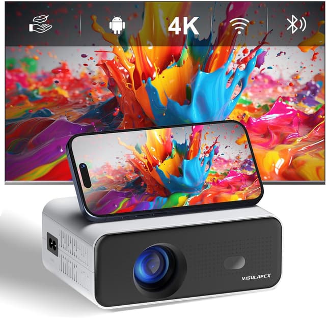 Detalle de Visulapex V12 Pro mini projector 4K support