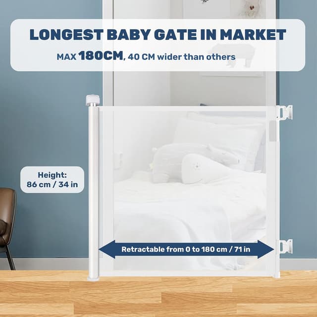 Thumbnail 4 de HollyHOME Treppenschutzgitter 180 cm