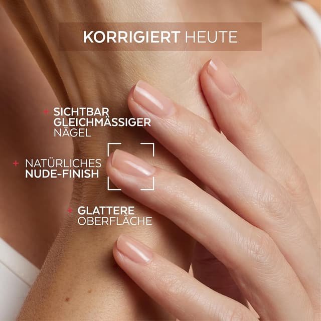 Detalle de PODERM Nagellack Pflege korrigierend & perfektionierend mit Keratin (Nude-Finish) – 8 ml