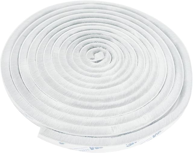 Detalle de HNNHOME Draft Excluder Brush Seal Strip (Self-Adhesive), 5m x 9mm x 5mm, White