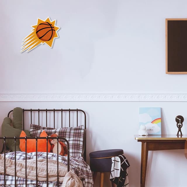 Detalle de Rico Industries NBA Basketball Primary Shape Cut Pennant (Phoenix Suns) — Soft Felt EZ to Hang Decor