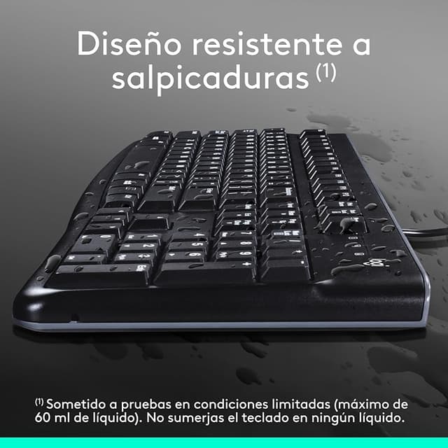 Thumbnail 3 de Logitech K120 Teclado USB QWERTY Español — Resistente a salpicaduras 💻