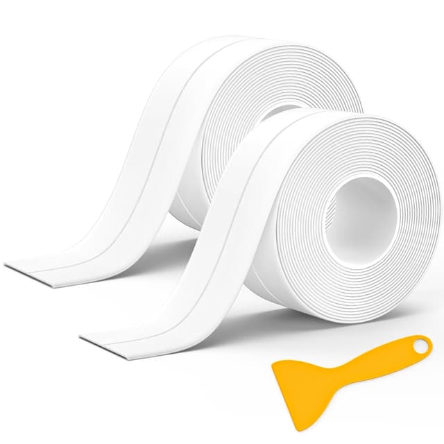 Detalle de Mokani 2 rotoli nastro sigillante autoadesivo impermeabile PVC (3,8 cm x 3,2 m)