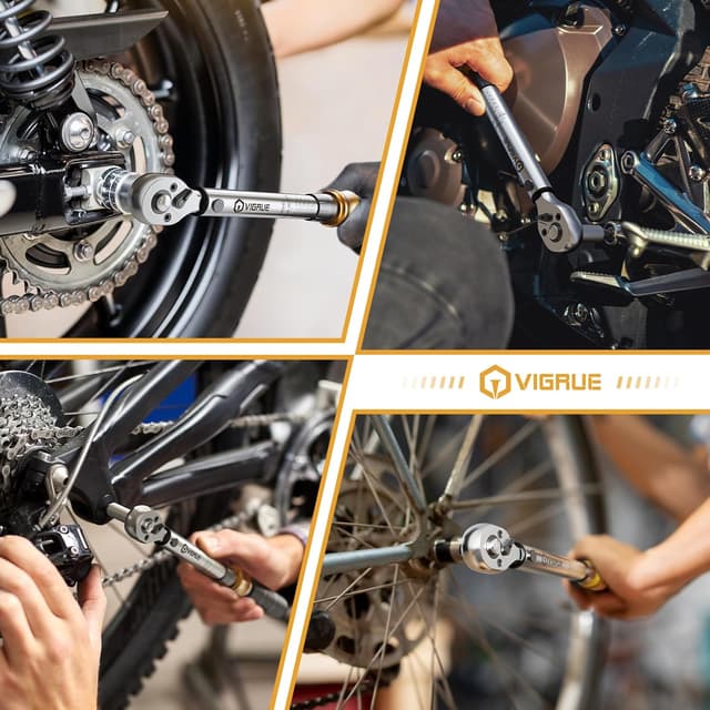Thumbnail 6 de VIGRUE Drehmomentschlüssel Fahrrad 5–25 Nm (1/4 Zoll) – Drehmoment-Set inkl. Ratsche, Verlängerung, Gelenk und Bits