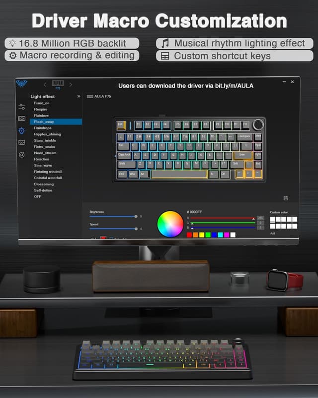 Thumbnail 5 de AULA F75 75% Wireless Mechanical Keyboard 2.4GHz ⌨