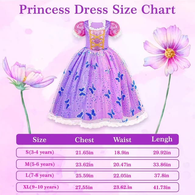 Detalle 2 de WIKITOT Princess costume for girls age 3