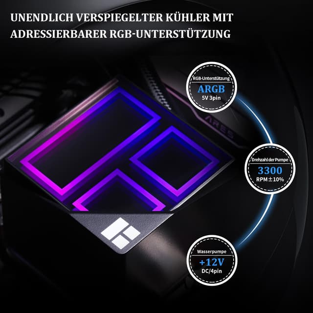 Thumbnail 2 de Thermalright Frozen Infinity 360 BLACK CPU-Wasserkühler
