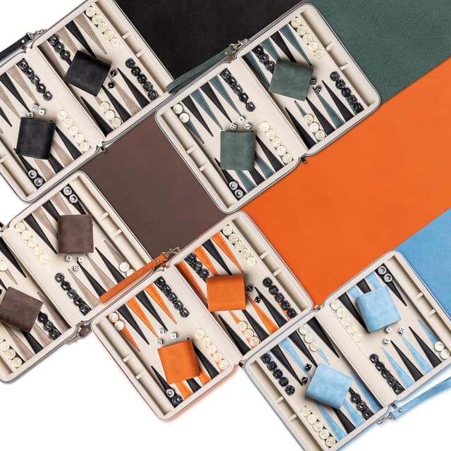 Detalle 2 de Lingle Backgammon-Set 30 Checkern für Reisen