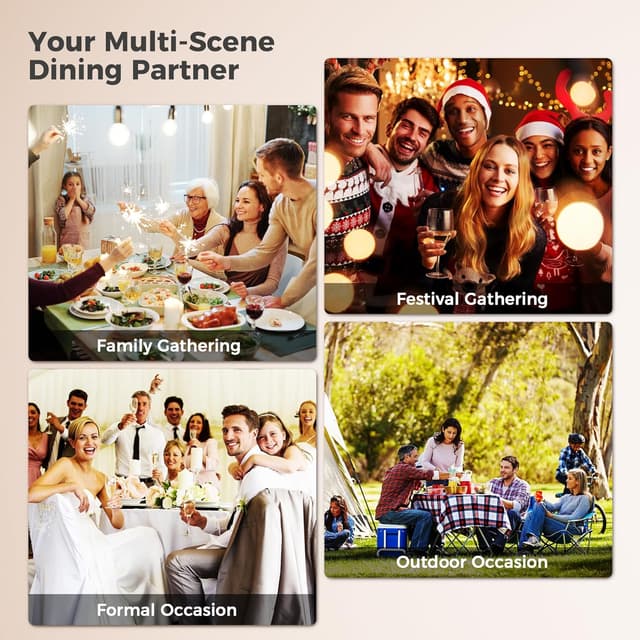 Thumbnail 6 de CAMMOO RG404 9QT 4-Pan Gold Chafing Dish