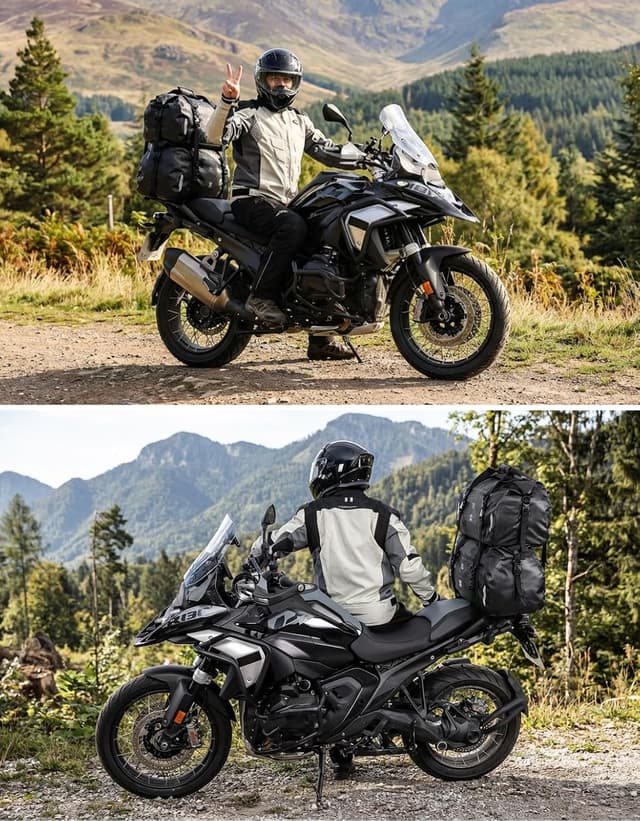 Thumbnail 6 de KEMIMOTO Motorrad Hecktasche 25L (IPX6) – wasserdichte Gepäckrolle mit Schnellverschlussgurten