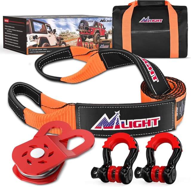 Detalle de Nilight Recovery Tow Strap Kit 31500LBS