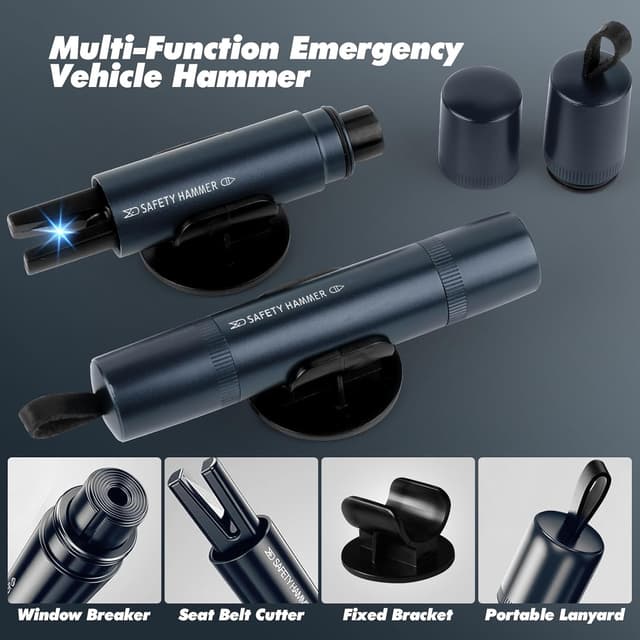 Thumbnail 1 de PUWOWYE 2 in 1 Gurtschneider Notfallhammer