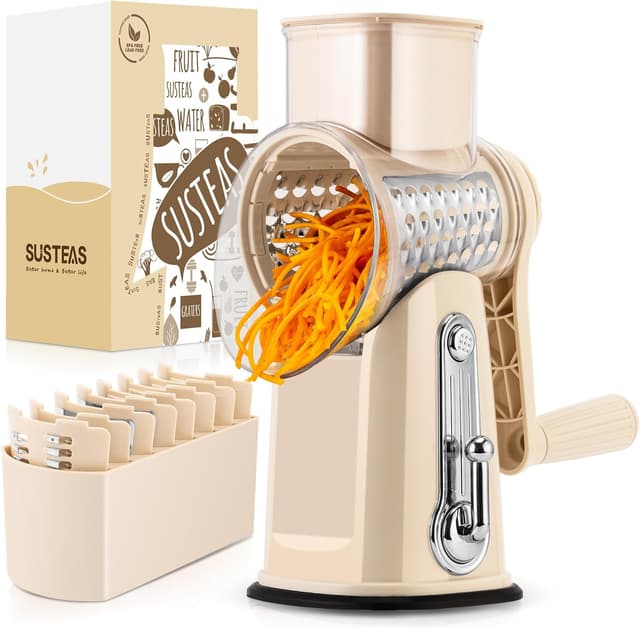 Detalle de SUSTEAS Rotary Cheese Grater 5-blade 🧀