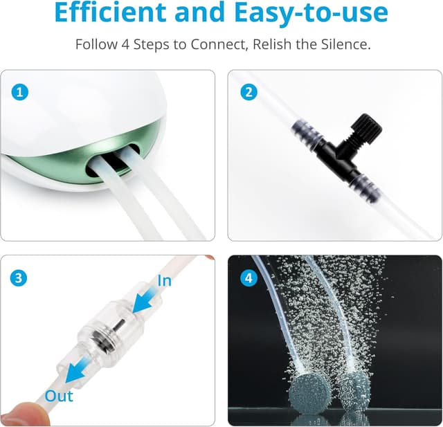 Detalle 2 de NICREW UFO air pump 2.5W for up to 400 L