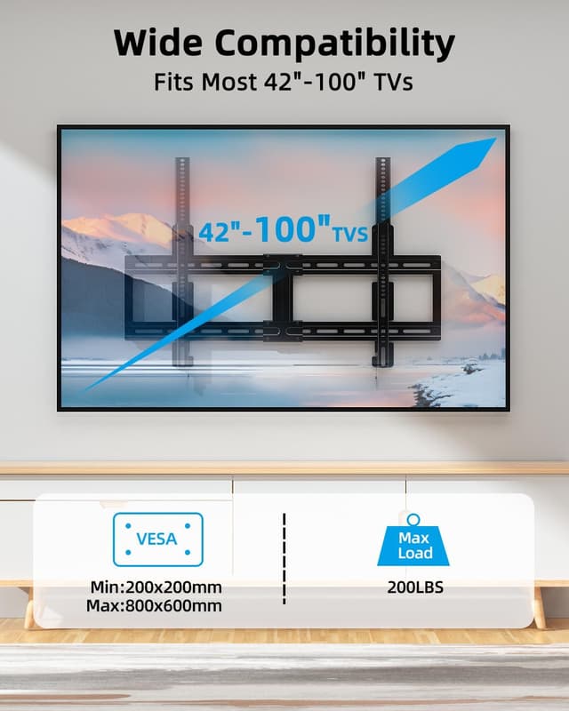 Thumbnail 1 de HOME VISION HV8802 0.86" Ultra Slim TV Wall Mount