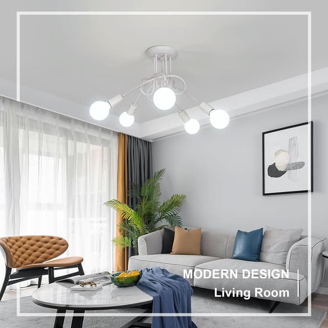 Thumbnail 7 de Toolight Lámpara de Techo Vintage Blanco 5-Luz