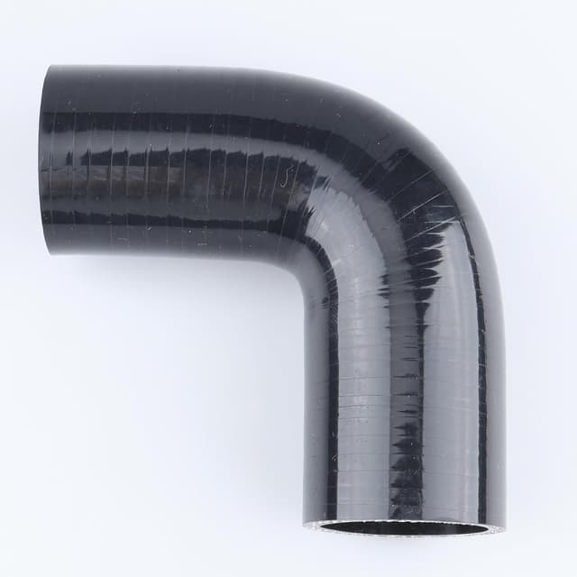 Detalle 2 de AC Performance ID 1" (25mm) 90 Degree Elbow Coupler Pure Silicone Hose, Black (90mm leg length)
