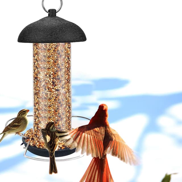 Thumbnail 6 de Urban Deco Bird Feeders for Small Birds (2-pack) – Hanging metal tube and peanut feeders