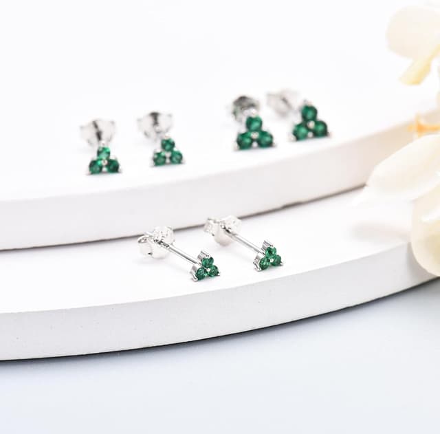 Detalle 1 de MASOP Ohrstecker-Set mit Zirkonia 3 mm