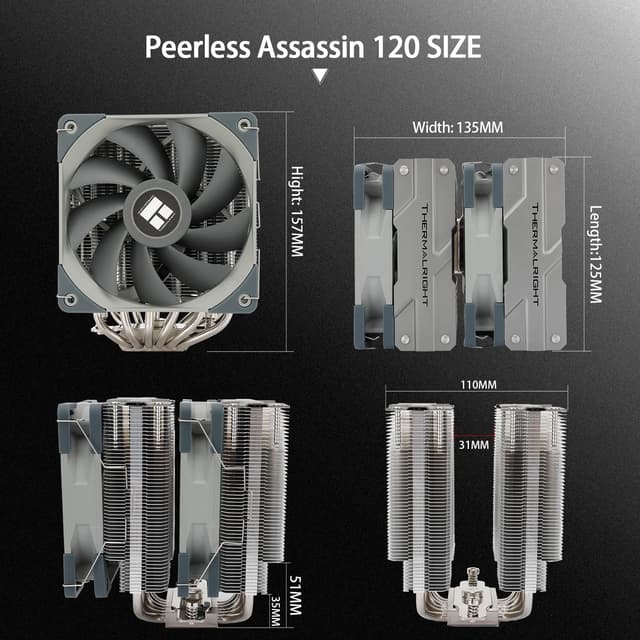 Thumbnail 4 de Thermalright Peerless Assassin 120 6 heat pipes