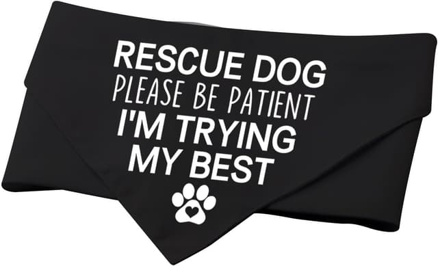 Thumbnail 5 de Rescue Dog Bandana "Please Be Patient I'm Trying My Best"