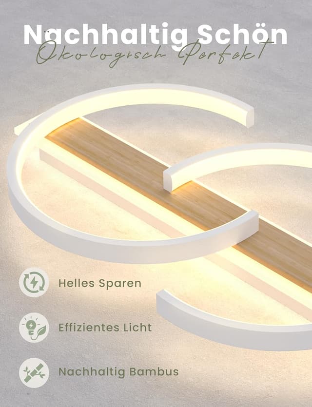 Detalle de LUOLONG Deckenleuchte 50cm