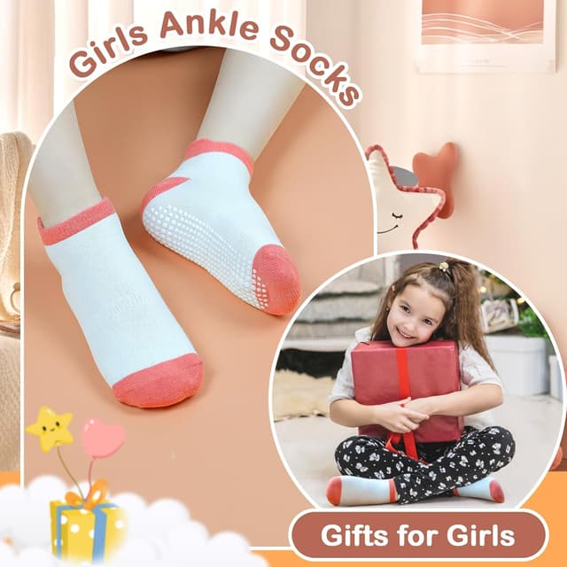 Thumbnail 5 de GRPSKCOS Non Slip Toddler Socks 15 Pairs