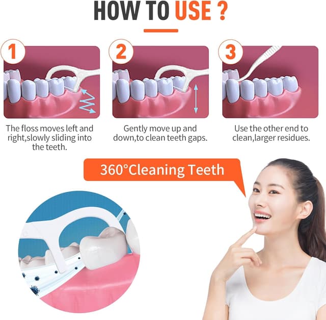 Thumbnail 4 de Y-Kelin Dental Floss 300 Pack — Floss Picks 🪥