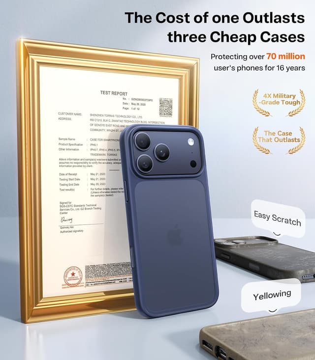 Detalle 2 de TORRAS iPhone 17 Pro Max case 3m shockproof