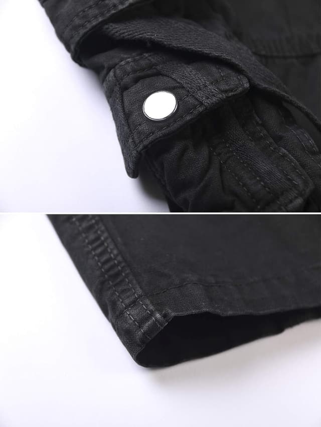 Detalle 2 de Aeslech men’s 100% cotton cargo trousers (baggy work/hiking) with pockets – no belt