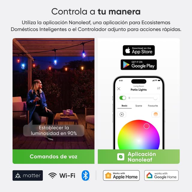 Thumbnail 8 de Nanoleaf Matter Essentials Guirnalda LED Exterior 30M 🌈🔌
