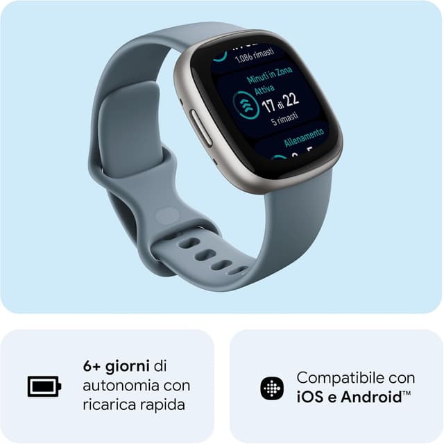 Detalle de Fitbit Versa 4 fitness, GPS e batteria 6 giorni