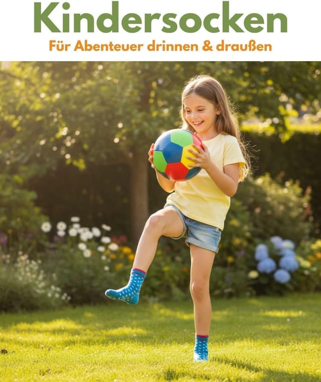 Detalle de 10 Paar Kinder Socken für Jungen & Mädchen aus Baumwolle – strapazierfähig für Alltag, Spiel und Sport