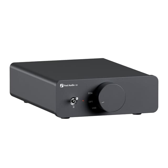 Detalle de Fosi Audio Q6 Mini DAC de bureau : convertisseur USB-C/optique vers RCA et Sub-Out