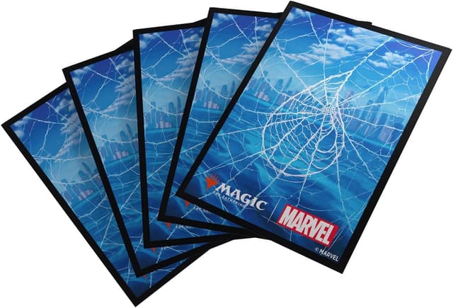 Detalle de Gamegenic Magic: The Gathering – Marvel’s Spider-Man Premium Art Sleeves „Spider-Man Island“ (105 Hüllen)