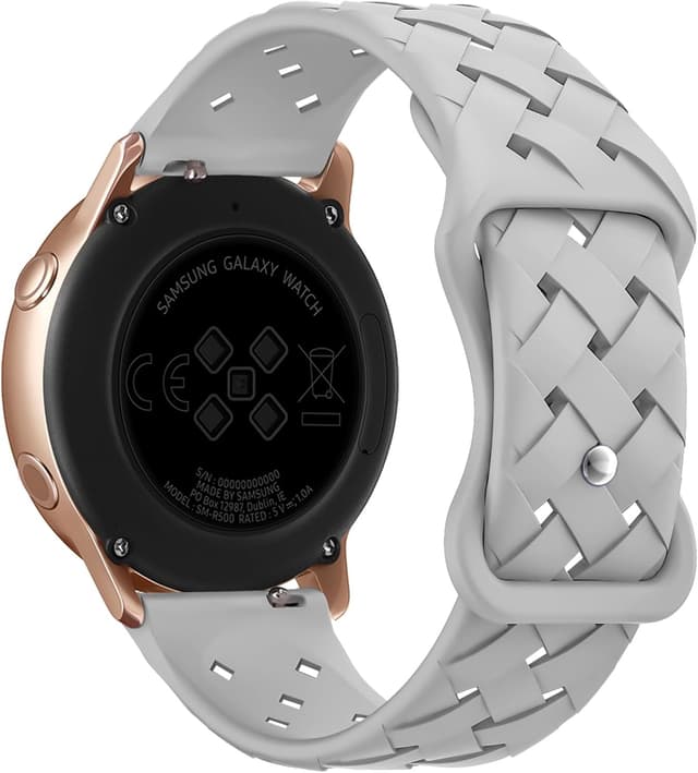 Detalle de Unbeinst silicone replacement band for Samsung Galaxy Watch 7/FE/6/5/4 (20mm, soft braided strap)