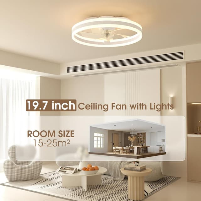 Thumbnail 5 de NIORSUN 50cm Ceiling Fan with Light 6-speed 🌬