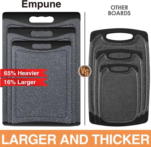 Detalle 2 de Extra Large Plastic Cutting Boards Set of 3 ⚙